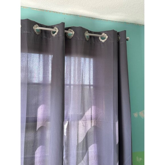 Gray Silver Curtain Panels With Grommets Room Darkening 100% Polyester 6 Panels - Picture 9 of 11